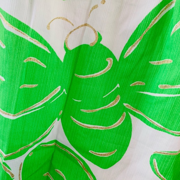 Lilly Pulitzer Womens Resort Stinger Glitter Green Bee Shift Delia Dress - Picture 6 of 7